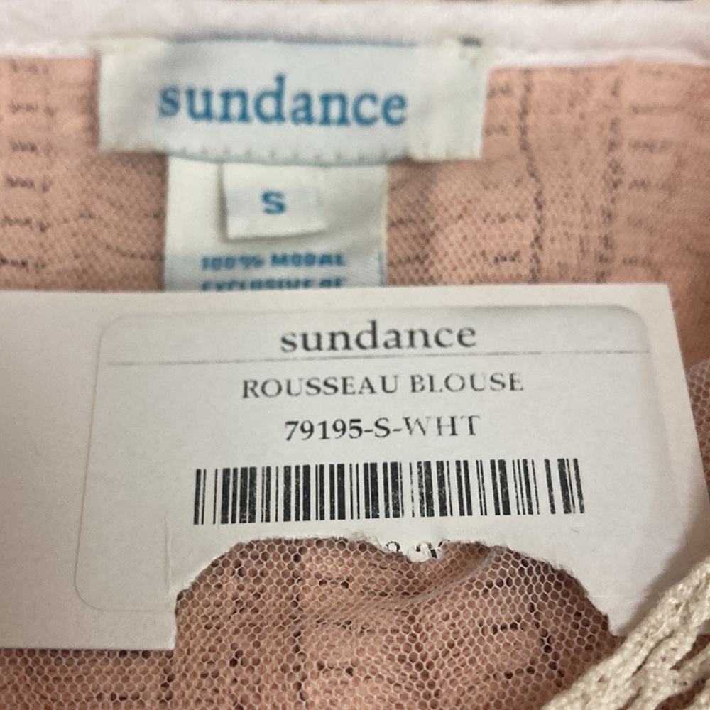 NWT Sundance Boho Rousseau Sheer Blouse Size Small - Picture 9 of 9